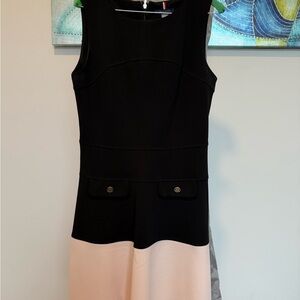 Tommy Hilfiger Black and Light Pink Midi Dress